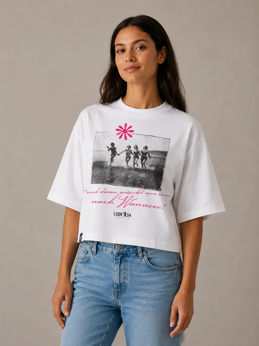 Nüscht wie raus nach Wannsee Oversized Crop-Shirt