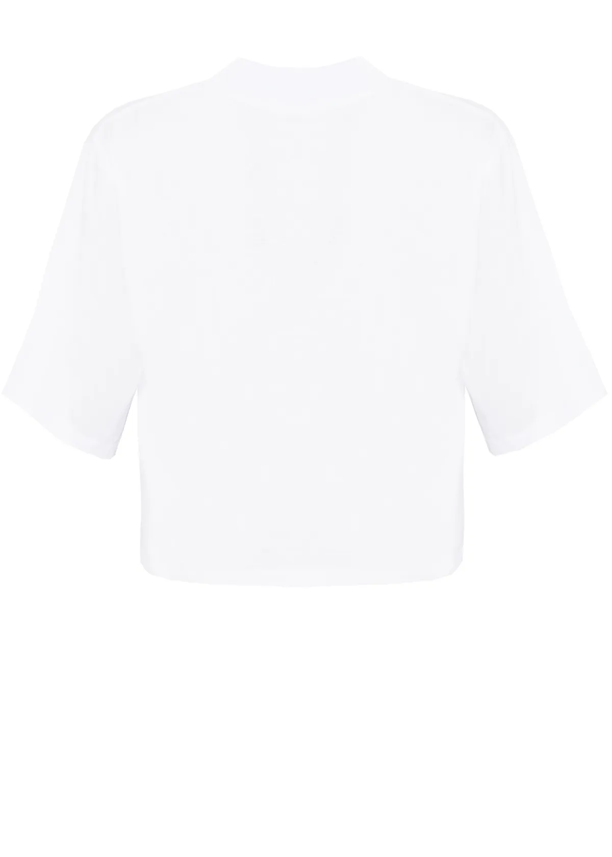 Black Tie Oversized Crop-Shirt